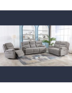 Lahinch 2 Seater Electric Recliner Sofa - Light Grey 2