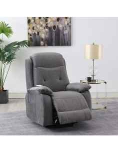Calina Lift & Rise Massage Armchair - Light Grey 2