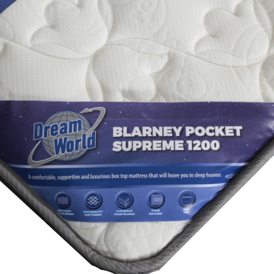 Blarney 4FT6 Pocket Supreme 1200 Dream World Mattress IN COMBO