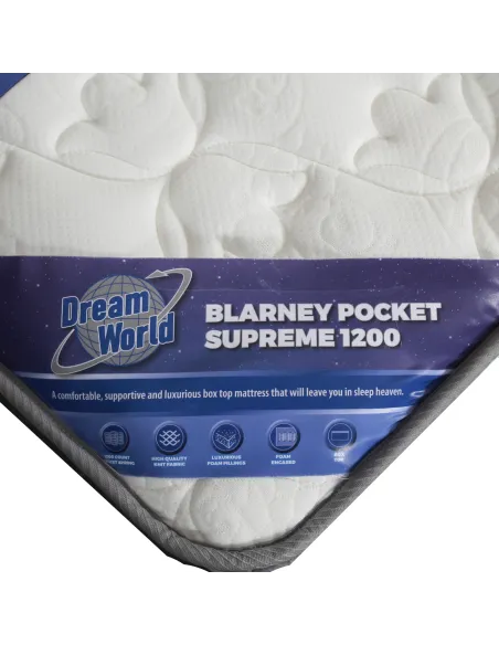 Blarney 3FT Pocket Supreme 1200 Dream World Mattress IN COMBO