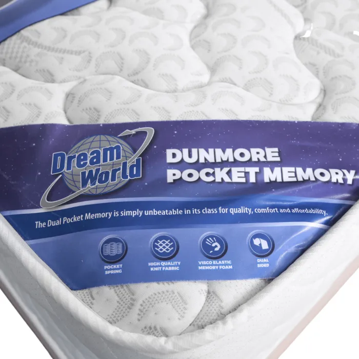 Dunmore 6FT Pocket Memory Dream World Mattress | Murphy Furniture