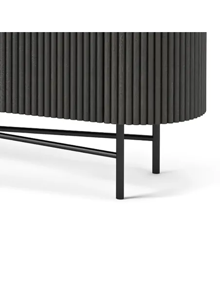 Lantine Extra Large Media Stand - Mango Charcoal/Marble