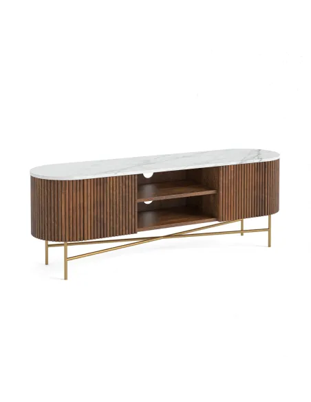 Milo Large Media Stand - Mango Wood