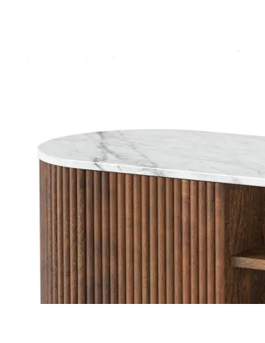 Milo Large Media Stand - Mango Wood