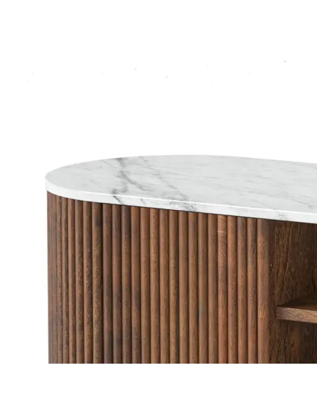 Milo Large Media Stand - Mango Wood