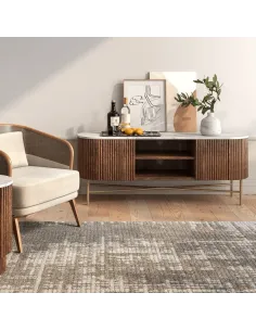 Milo Large Media Stand - Mango Wood