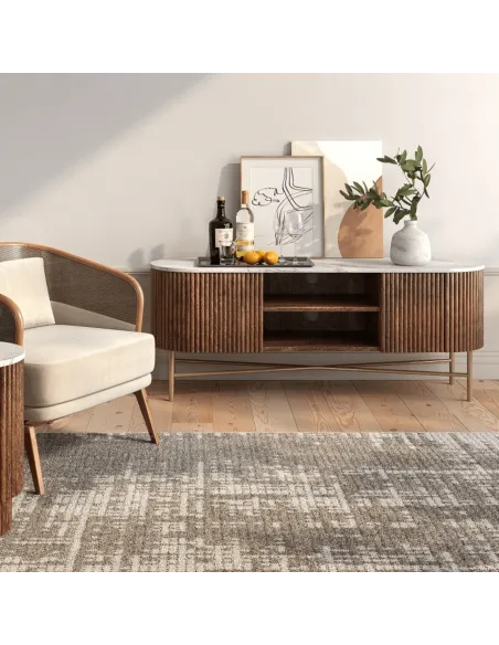 Milo Large Media Stand - Mango Wood