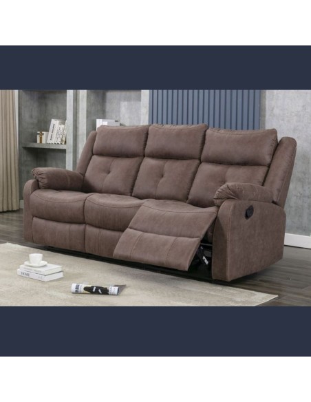 Schull 3 Seater Recliner Sofa - Chestnut
