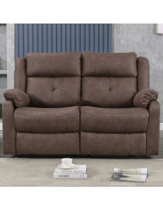 Schull 2 Seater Recliner Sofa - Chestnut 2