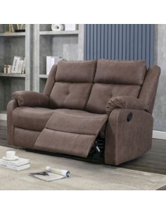 Schull 2 Seater Recliner Sofa - Chestnut