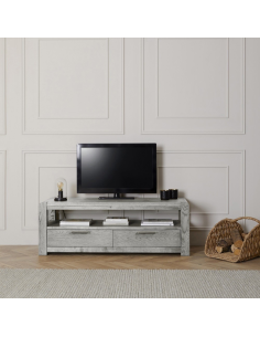Tulip Entertainment Unit - Grey Stain Oak