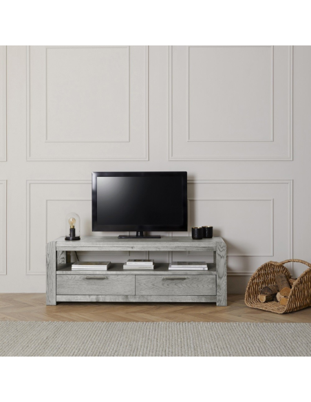 Tulip Entertainment Unit - Grey Stain Oak