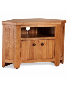 Lancaster Corner TV Unit - Solid Oak 2