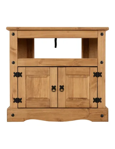 Corona Corner TV Cabinet - Distressed Waxed Pine