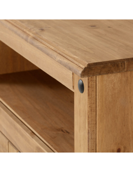 Corona Corner TV Cabinet - Distressed Waxed Pine