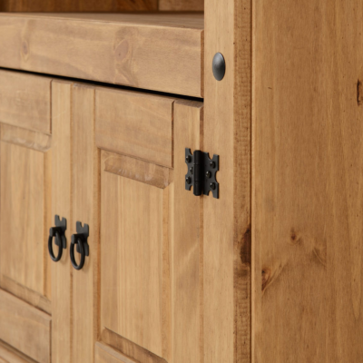 Corona Corner TV Cabinet - Distressed Waxed Pine
