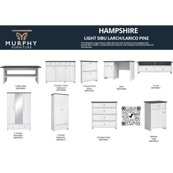 Hampshire 2 Drawer TV Stand - Larico Pine