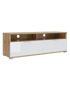 Cheshire 2 Drawer TV Stand - Tacho Oak/White Gloss 2