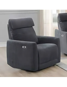 Zubaida Electric Recliner Armchair - Dark Grey
