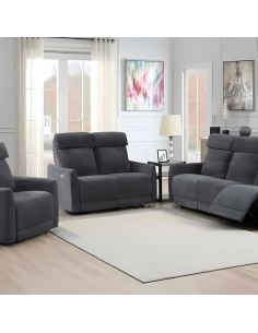 Zubaida Electric 2 Seater Sofa - Dark Grey 2