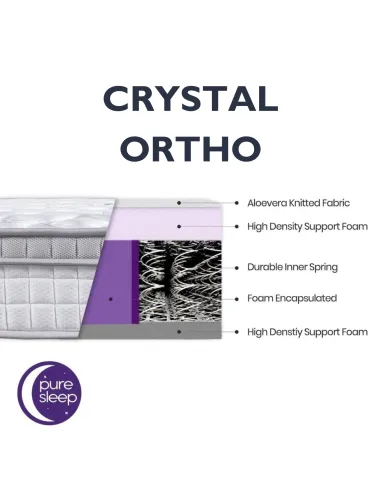 Pure Sleep 4ft6 Crystal Ortho Pocket Sprung Mattress