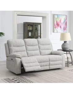 Belford 3 Seater Power Recliner - Stone