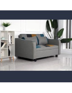 Celeste Sofa Bed - Yellow/Blue Patchwork