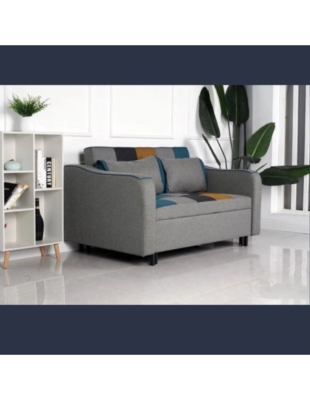 Celeste Sofa Bed - Yellow/Blue Patchwork