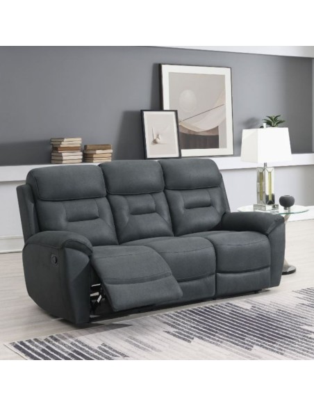 Claremont 3 Seater Recliner Sofa - Slate