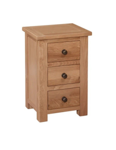 Siena 3 Drawer Bedside Locker - Oak 2