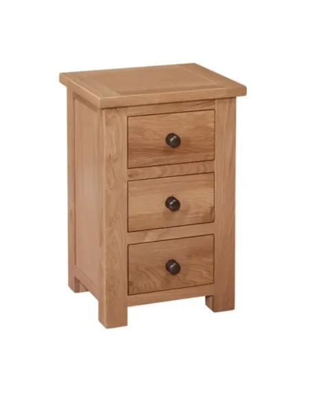 Siena 3 Drawer Bedside Locker - Oak