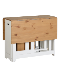 Santos Butterfly Dining Set (x4 Chairs) - White/Distressed Waxed Pine 2