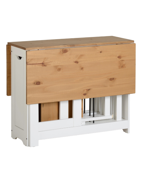 Santos Butterfly Dining Set (x4 Chairs) - White/Distressed Waxed Pine