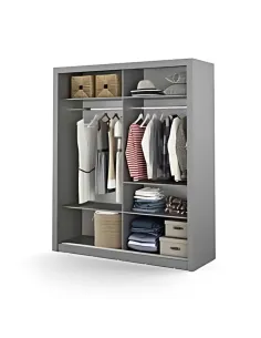 Cuba Large Sliderobe 1.81m - Grey 2