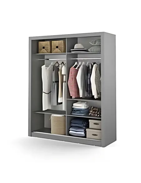 Cuba Large Sliderobe 1.81m - Grey