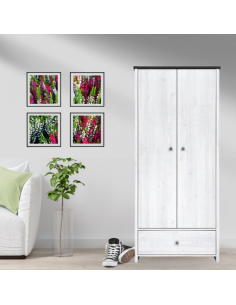 Hampshire 2 Door 1 Drawer Wardrobe - Larico Pine