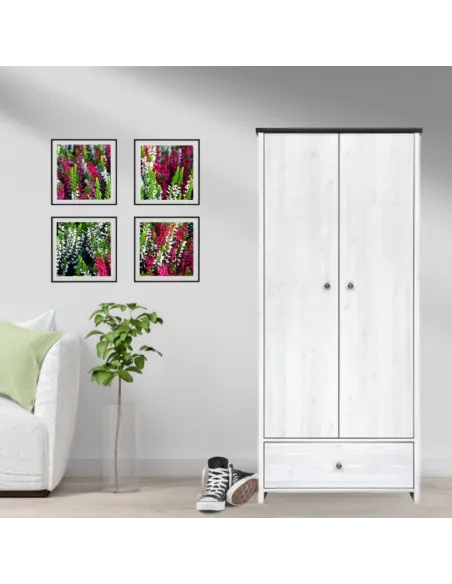 Hampshire 2 Door 1 Drawer Wardrobe - Larico Pine