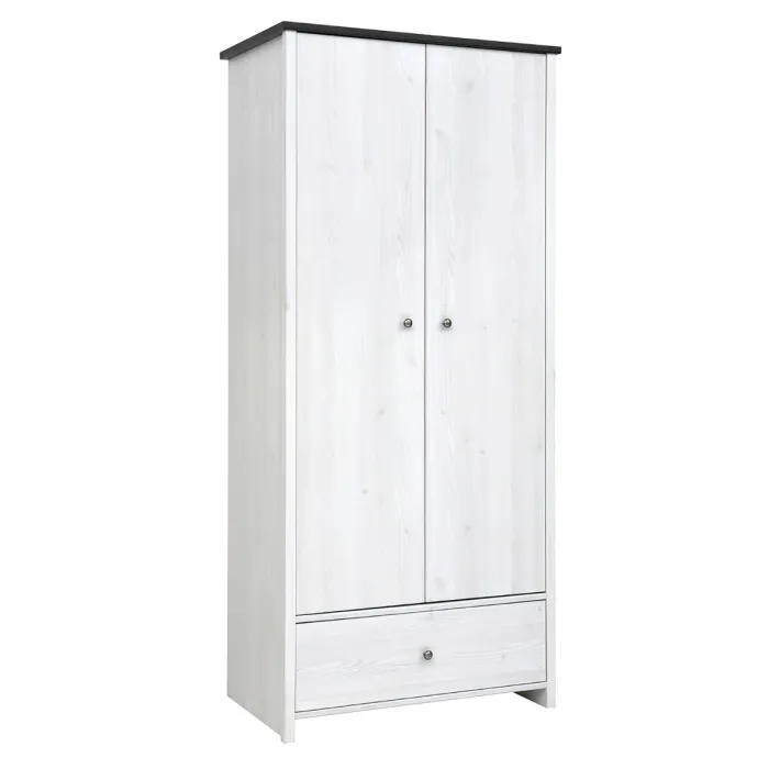 Hampshire 2 Door 1 Drawer Wardrobe - Larico Pine