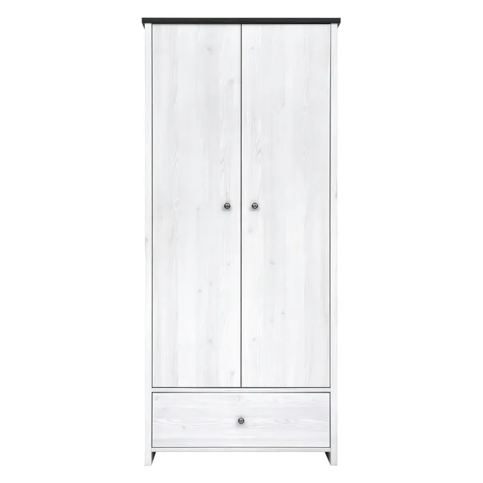 Hampshire 2 Door 1 Drawer Wardrobe - Larico Pine