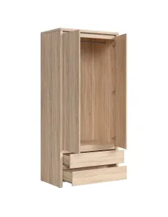 Lincoln 2 Door 2 Drawer Wardrobe - Sonoma Oak 2