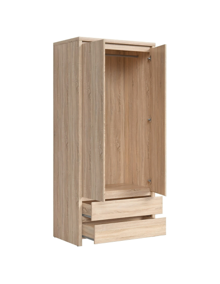Lincoln 2 Door 2 Drawer Wardrobe - Sonoma Oak