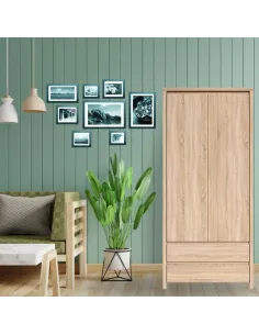 Lincoln 2 Door 2 Drawer Wardrobe - Sonoma Oak