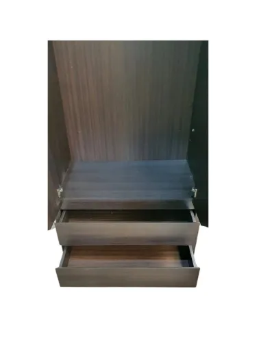 Lincoln 2 Door 2 Drawer Wardrobe - Dark Milano Oak