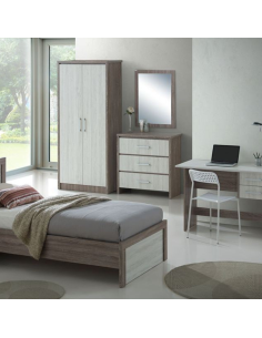 Lucy Double Wardrobe - Sonoma/Grey Oak 2