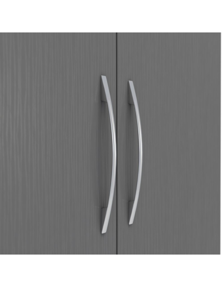 Nevada 2 Door 1 Drawer Wardrobe - 3D Effect Grey