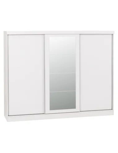 Nevada 3 Door Slider Wardrobe - White Gloss