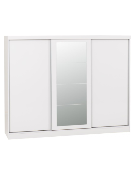 Nevada 3 Door Slider Wardrobe - White Gloss