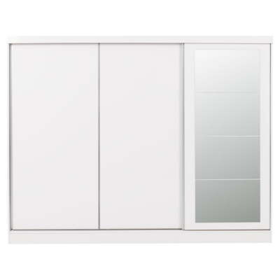 Nevada 3 Door Slider Wardrobe - White Gloss