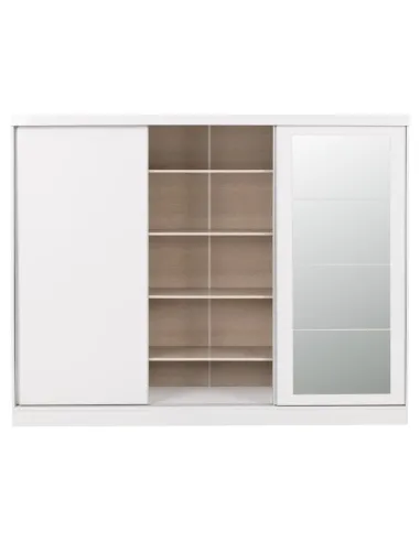 Nevada 3 Door Slider Wardrobe - White Gloss