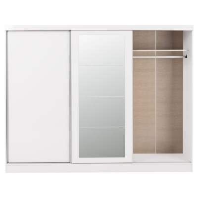 Nevada 3 Door Slider Wardrobe - White Gloss